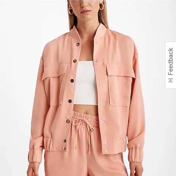 Women's Pink Bomber Jacket - Picture 1 of 6